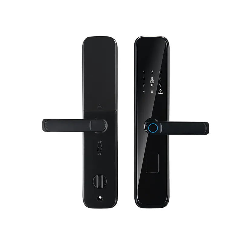 [DL-106-B-WiFi] Wood / Iron Door Lock - Large (Black)